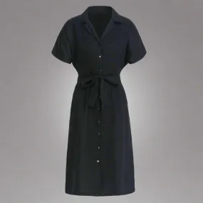 Handcrafted Linen Midi Dress: Effortless Elegance