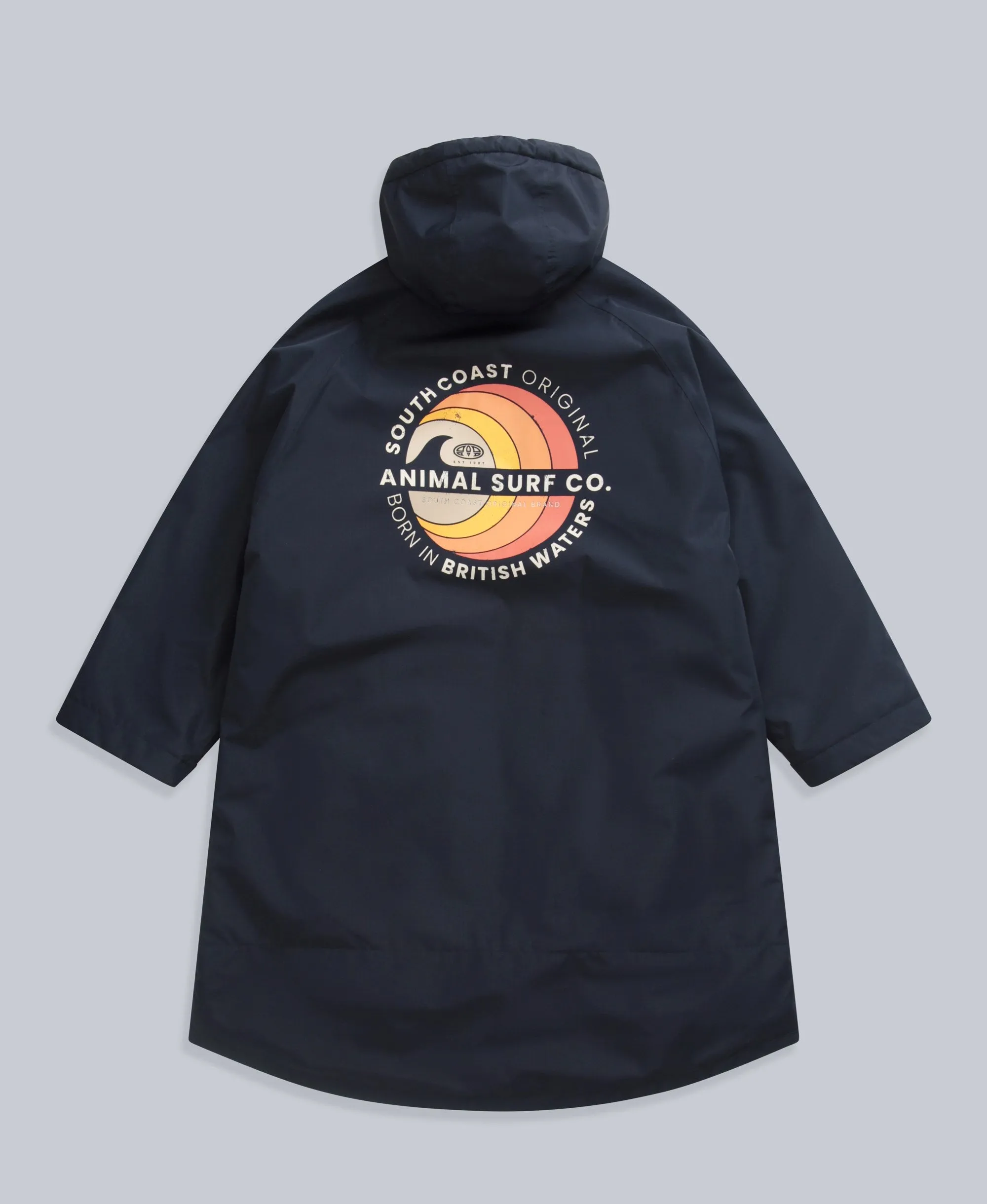 Hazey Mens Waterproof Beach Parka - Dark Blue
