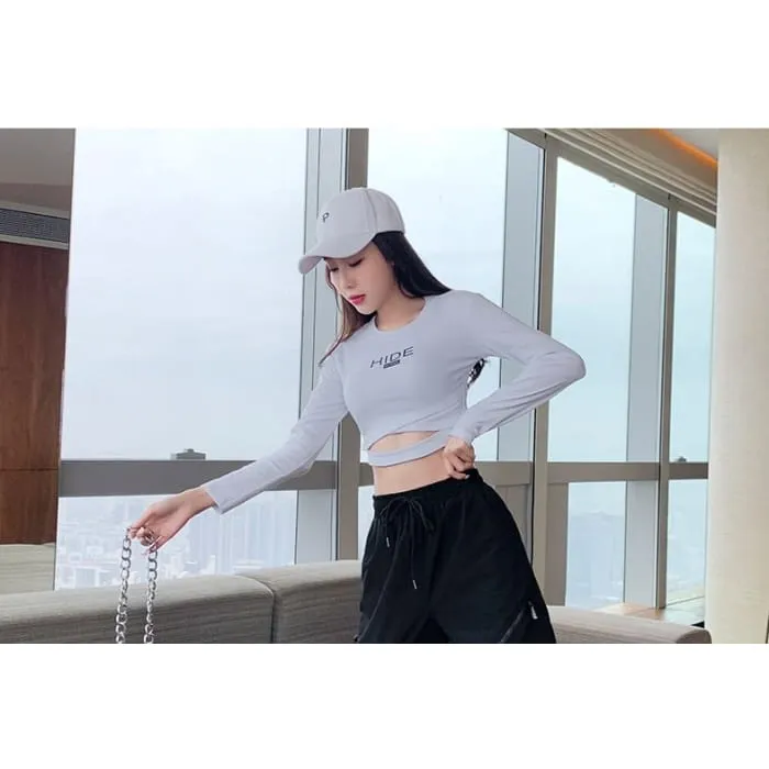 High Waist Drawstring Waist Wide Leg Pocketed Straight Cut Gather Cuff Cargo Sweatpants With Lining