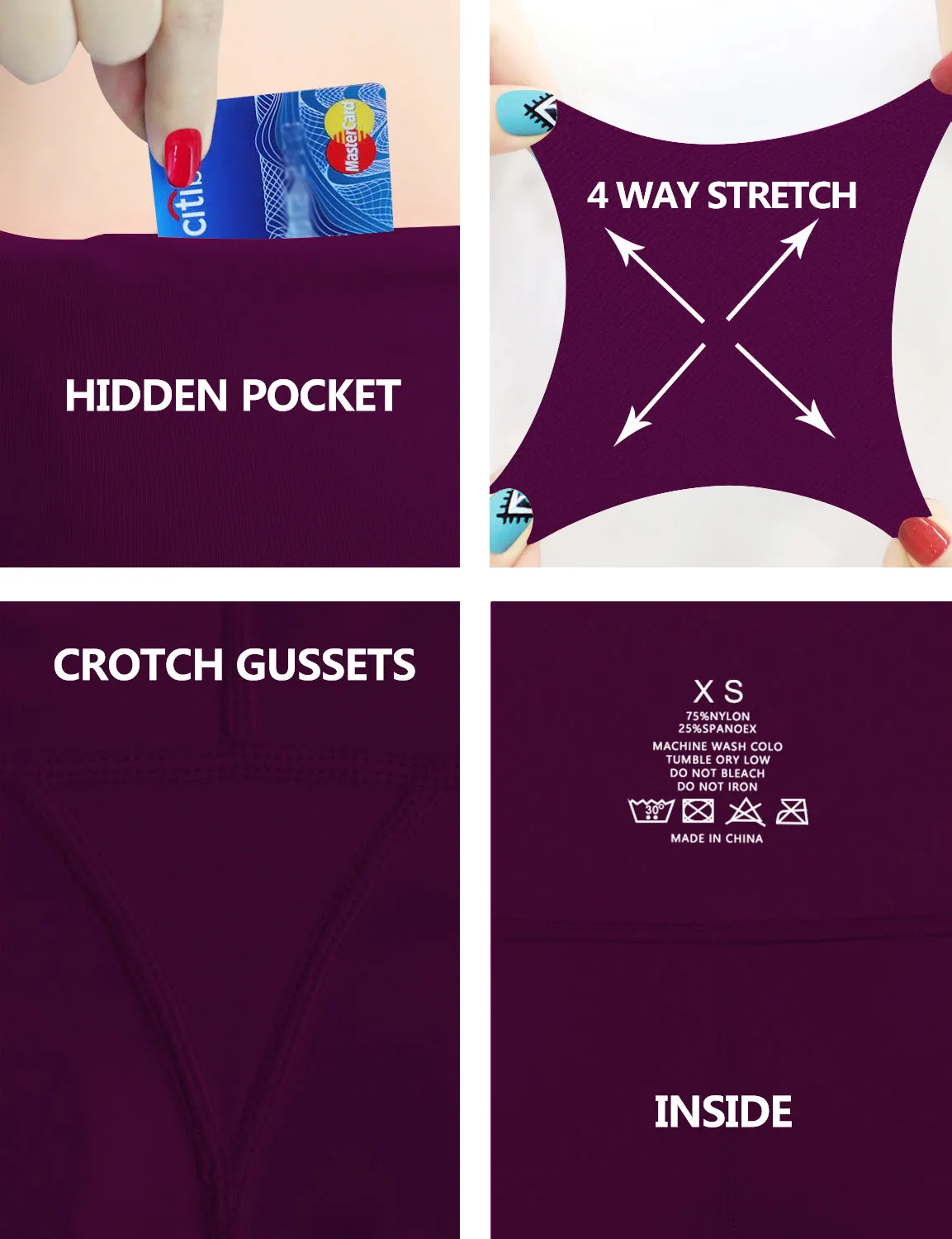 High Waist Gym Pants plum_Gym