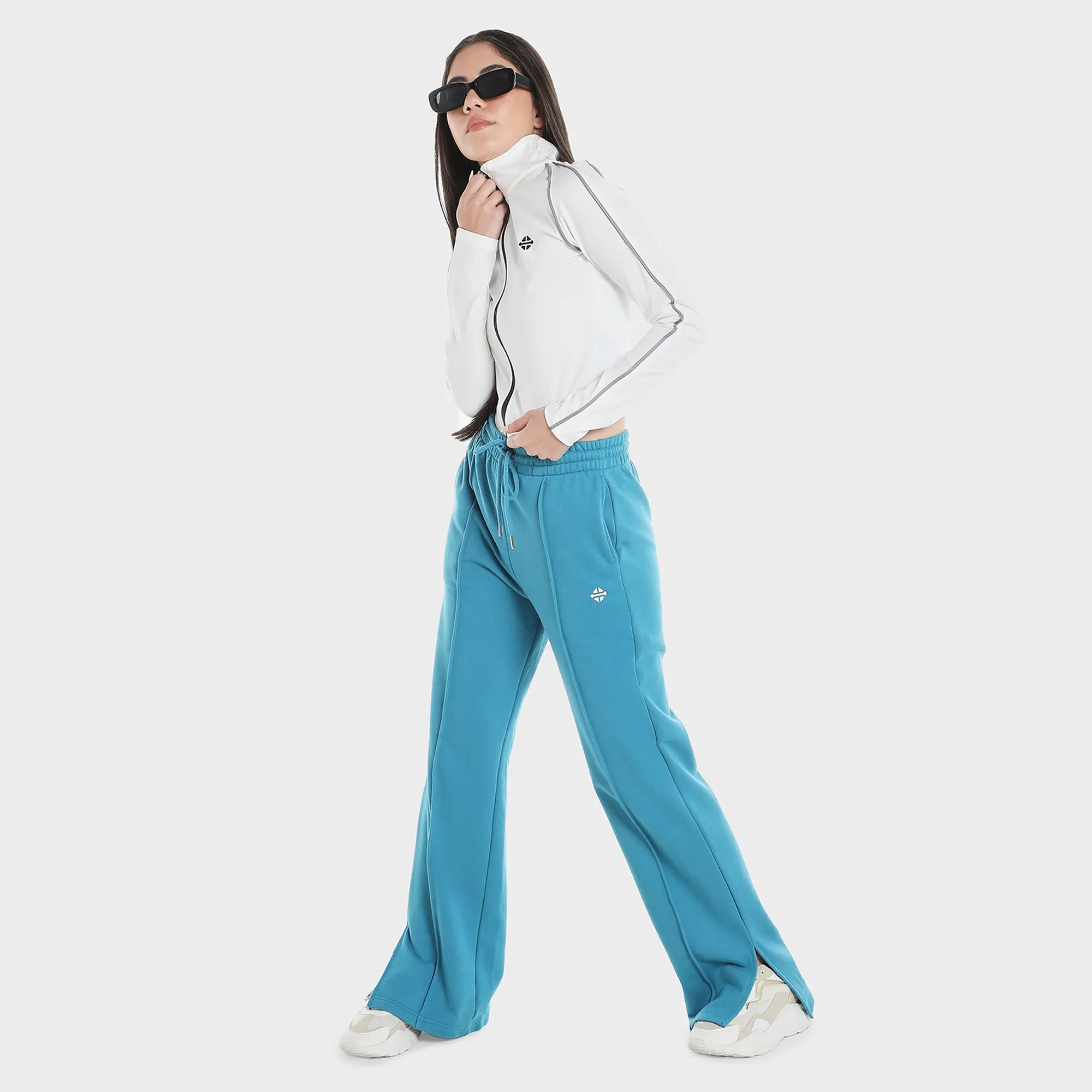 High Waist Pants For Women-Blue