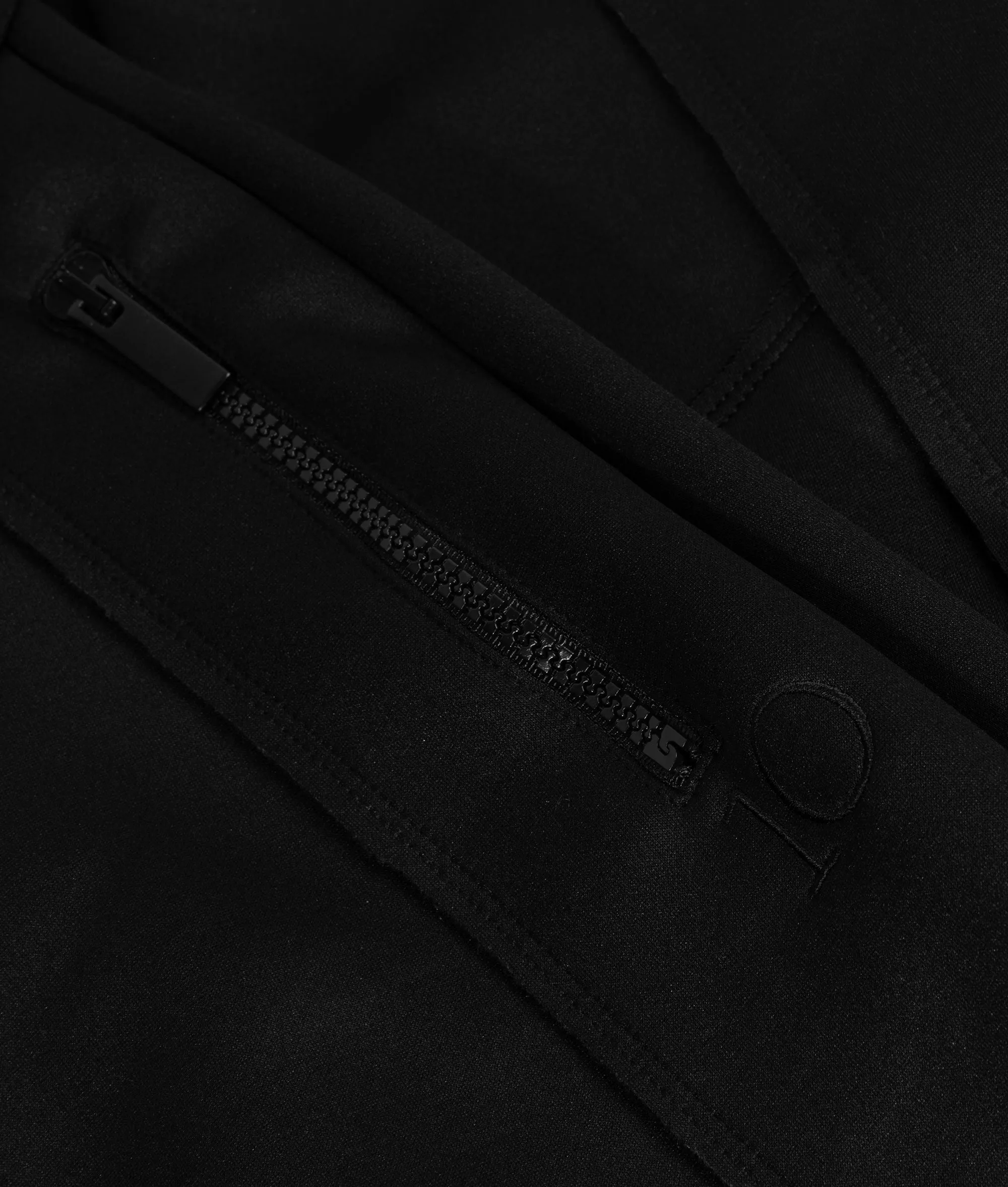 high waist pants scuba | black