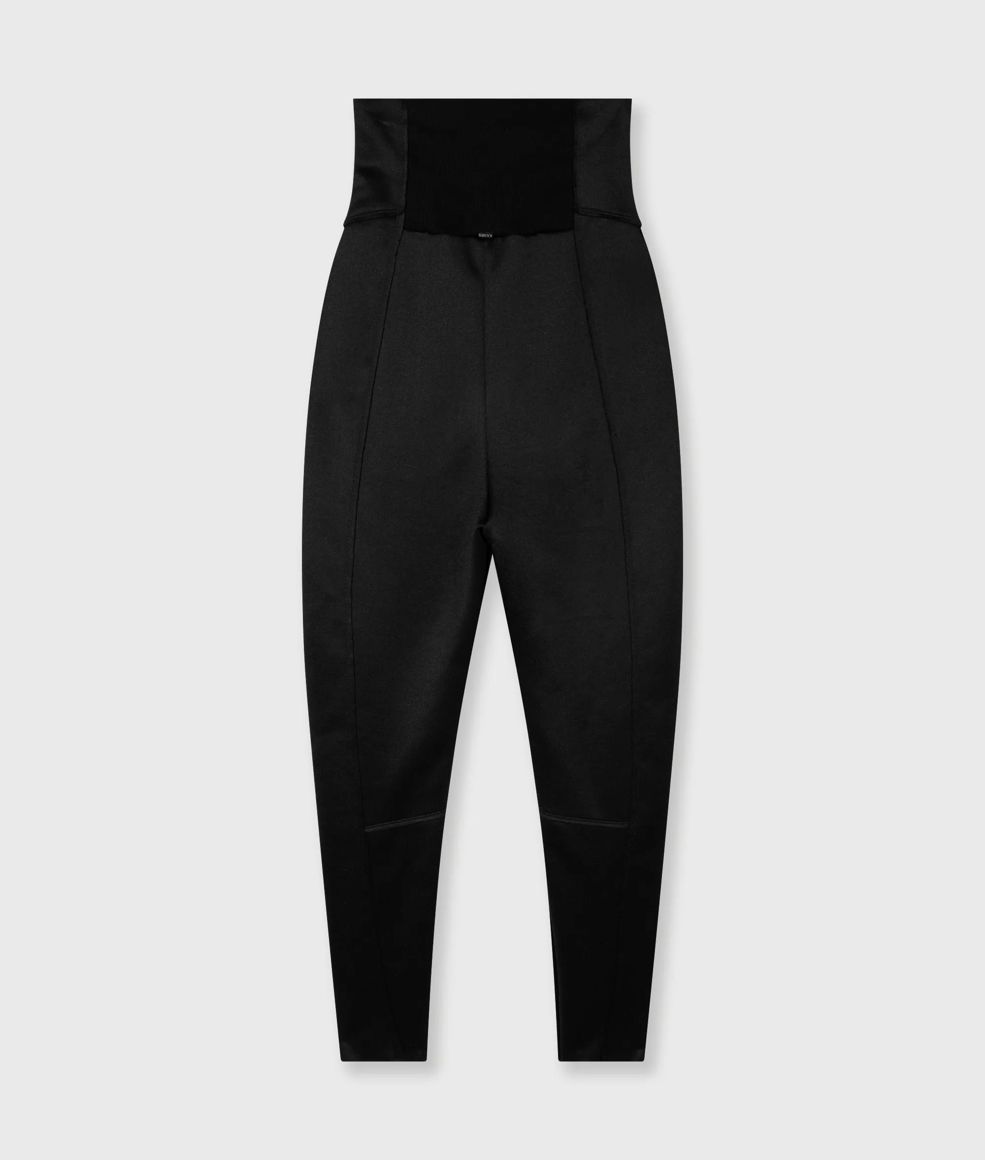 high waist pants scuba | black