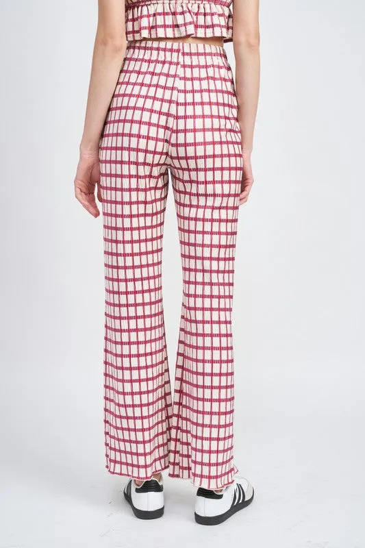 High Waist Plaid Pants