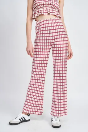 High Waist Plaid Pants