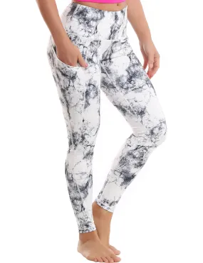 High Waist Side Pockets Gym Pants arabescato_Gym