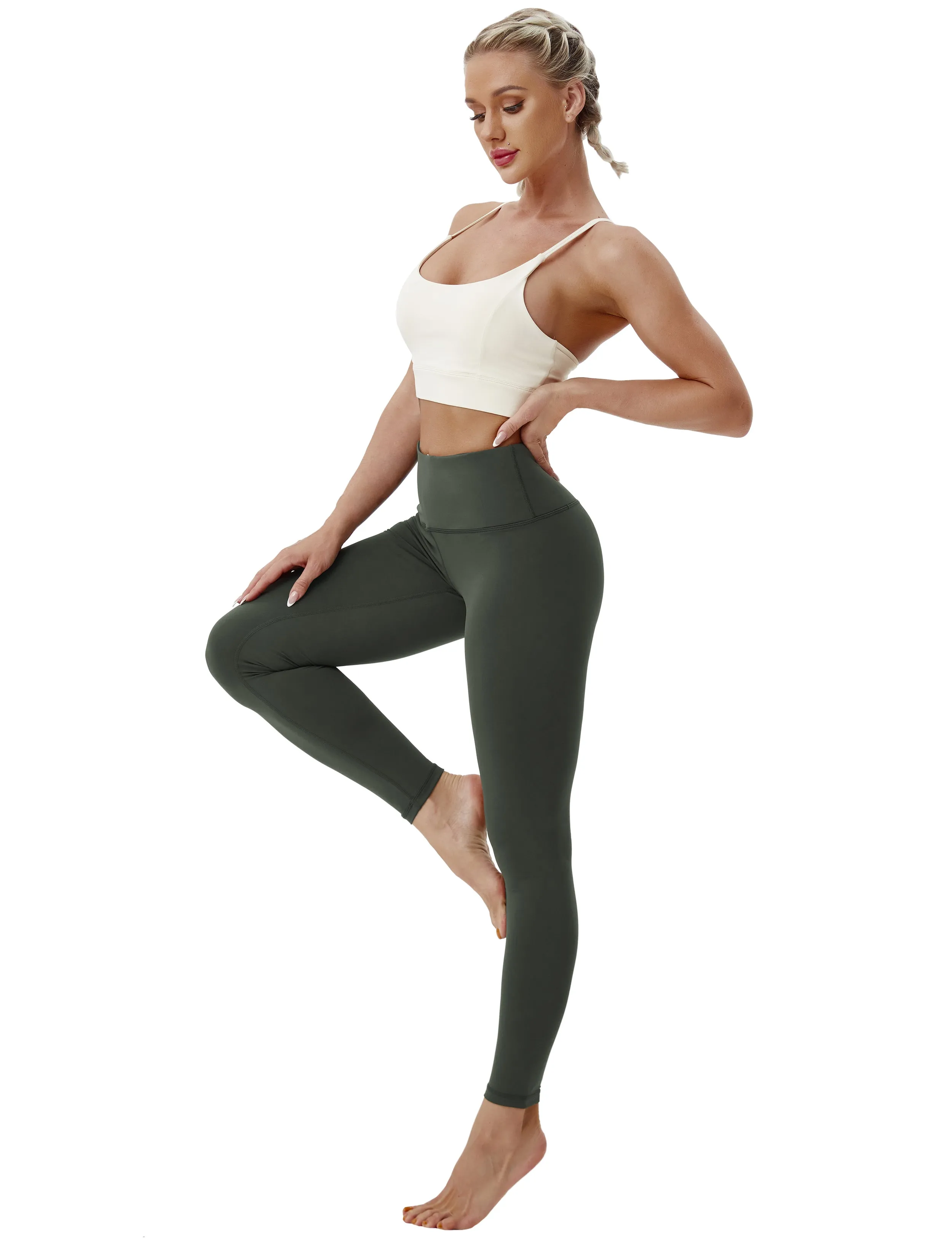 High Waist Yoga Pants olivegray