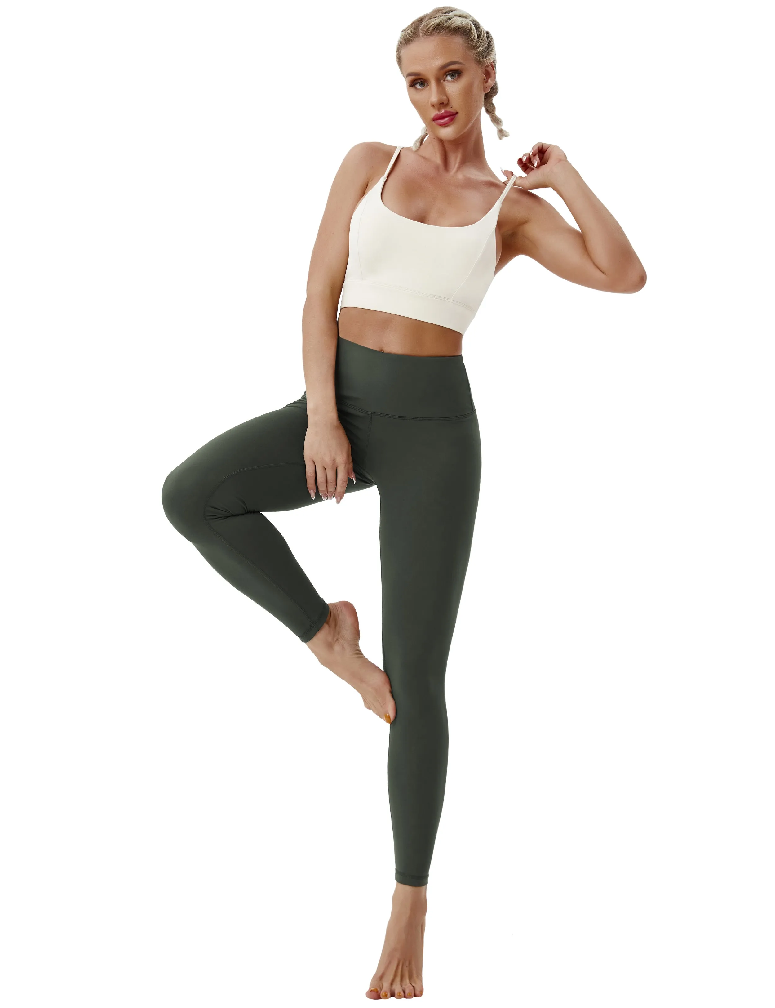High Waist Yoga Pants olivegray