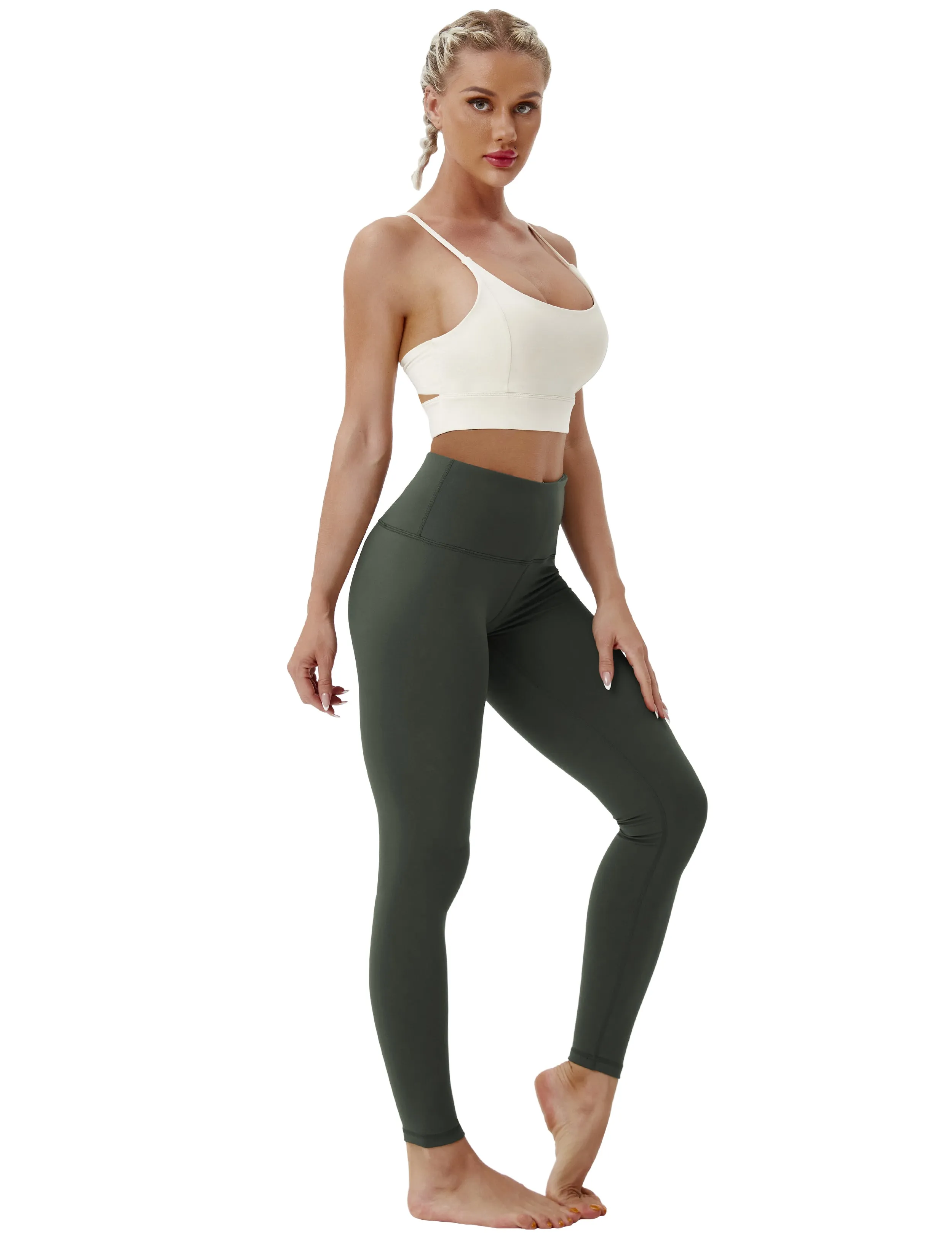 High Waist Yoga Pants olivegray