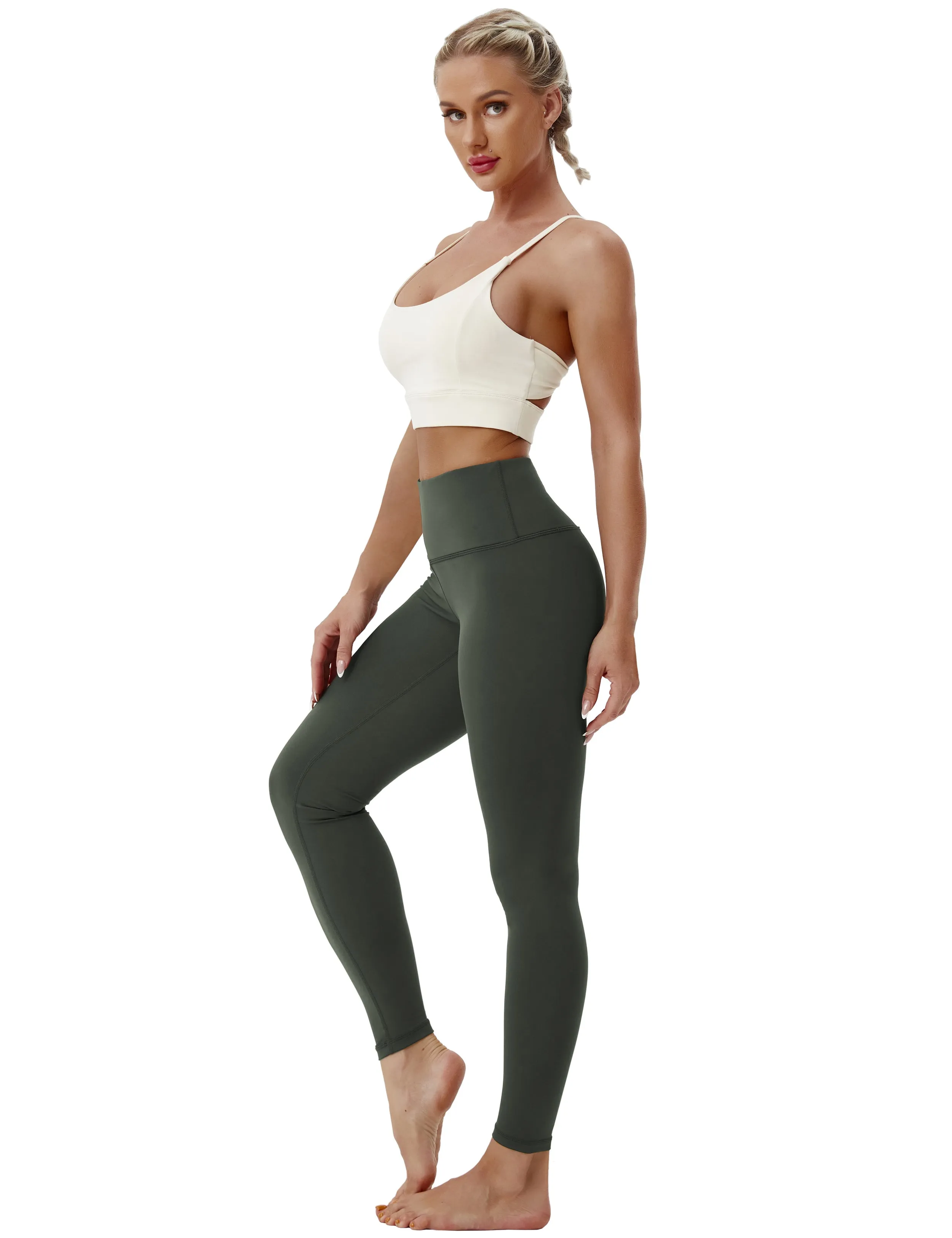 High Waist Yoga Pants olivegray