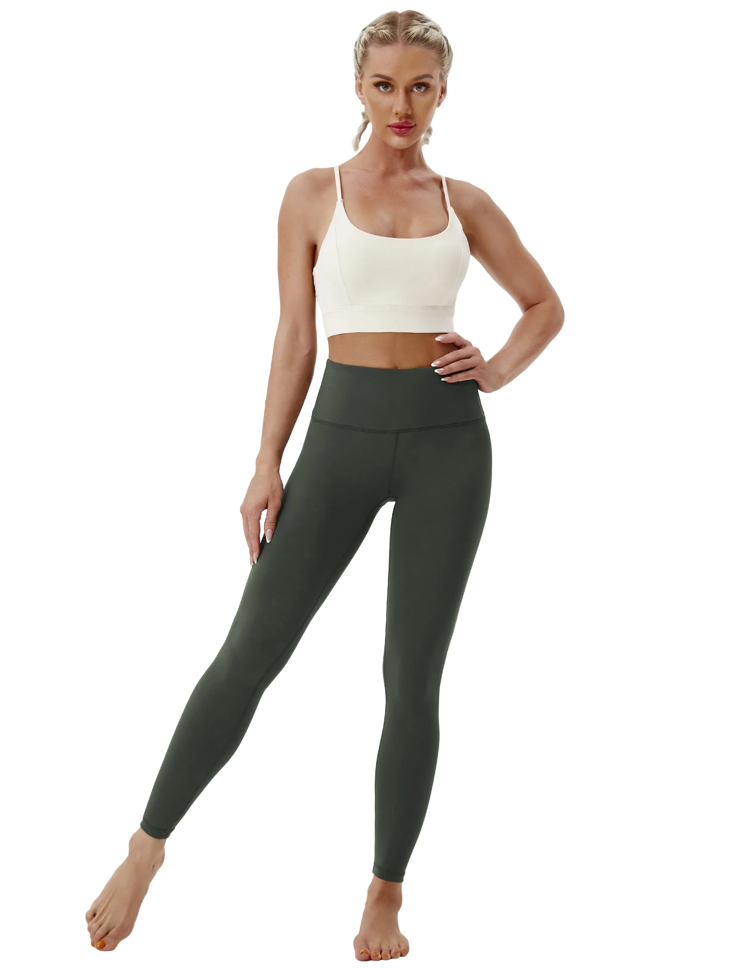 High Waist Yoga Pants olivegray