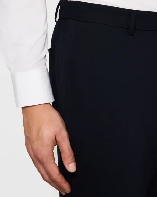 Hugo Boss Mens Slim Fit Genius Wool Dress Pants Blue 30 / 30