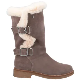 Hush Puppies Womens Megan Suede Mid Boots - Grey