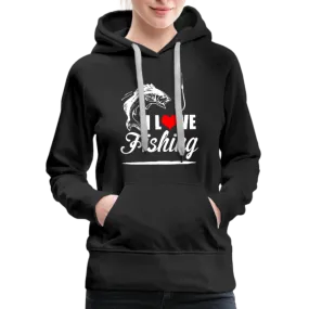 I Love Fishing Women’s Premium Hoodie