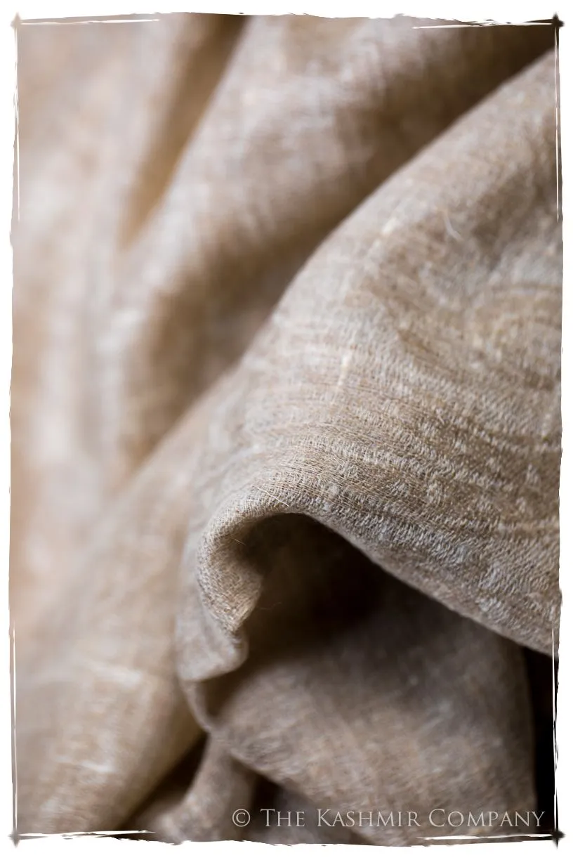 Jacquard Paisley Royale Taupe Soft Cashmere Scarf