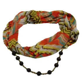 Jewelry Infinity Scarf - Orange