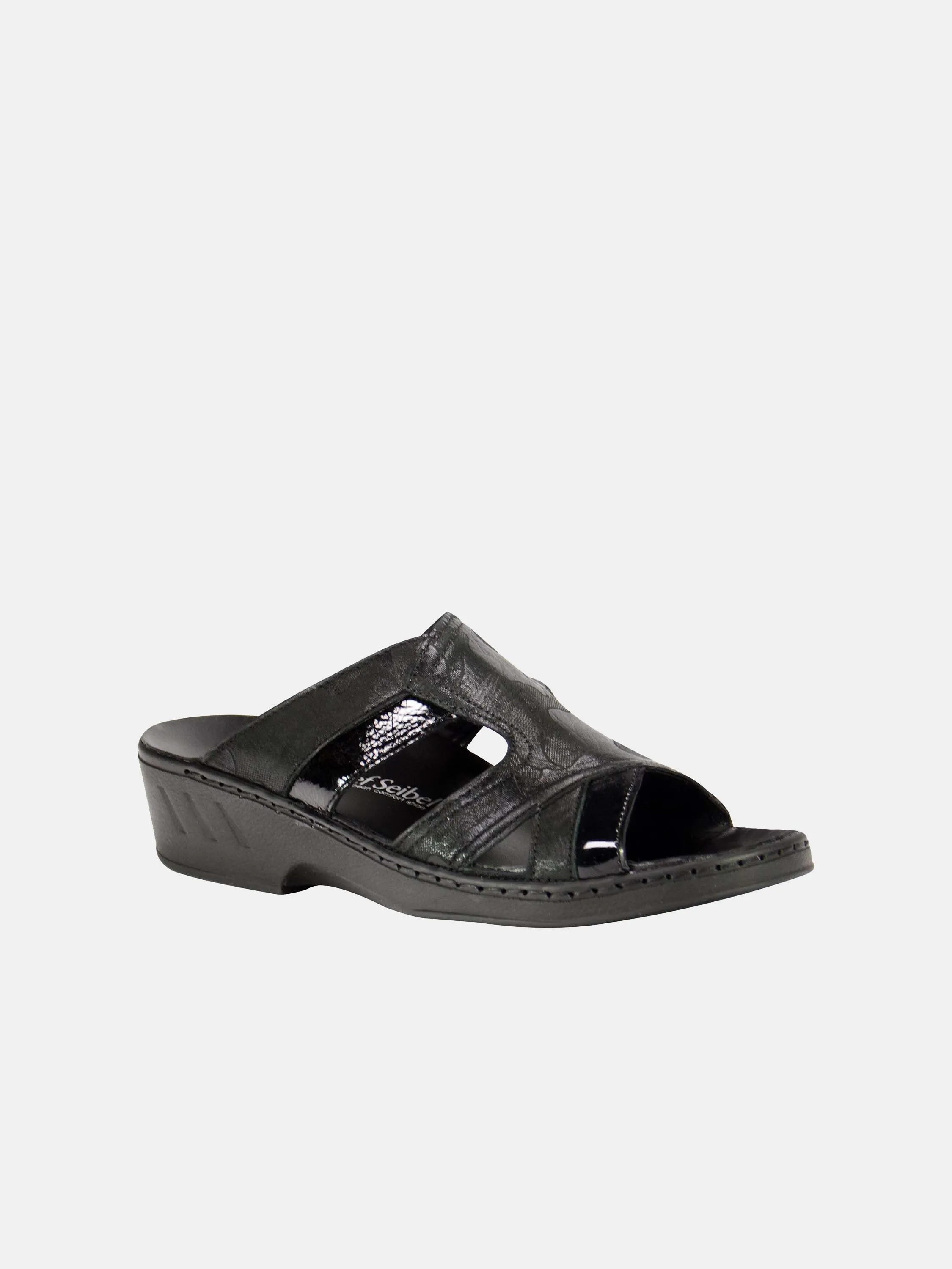 Josef Seibel Women's Cammo Print Slider Leather Sandals