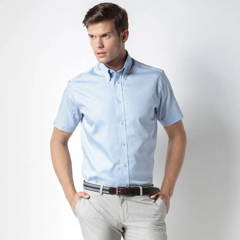 Kustom Kit KK187 Men's Short Sleeve Tailored Fit Premium Oxford Shirt