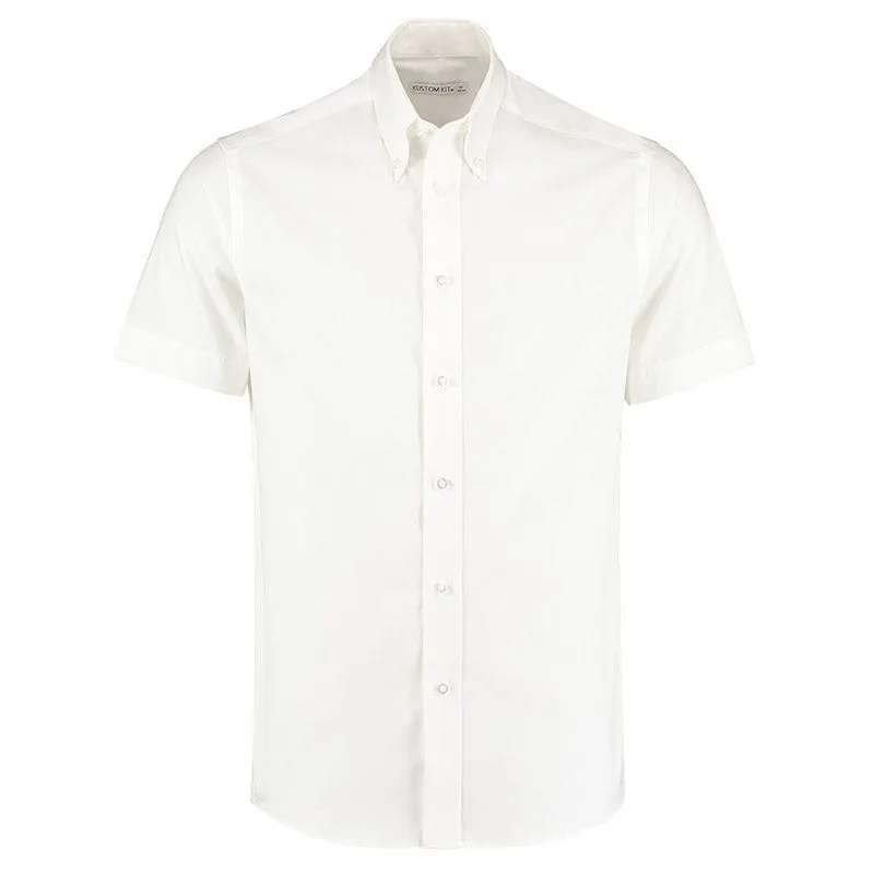 Kustom Kit KK187 Men's Short Sleeve Tailored Fit Premium Oxford Shirt