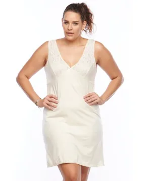 Lace Top Organic Cotton Slinky - White