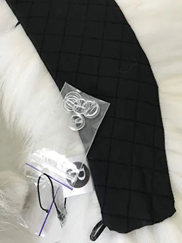 Large shawl collar made of arctic fox fur, lined and with buttons included  Handmade Products