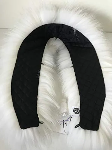 Large shawl collar made of arctic fox fur, lined and with buttons included  Handmade Products