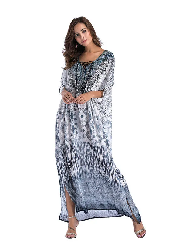Large Size Printed Dress