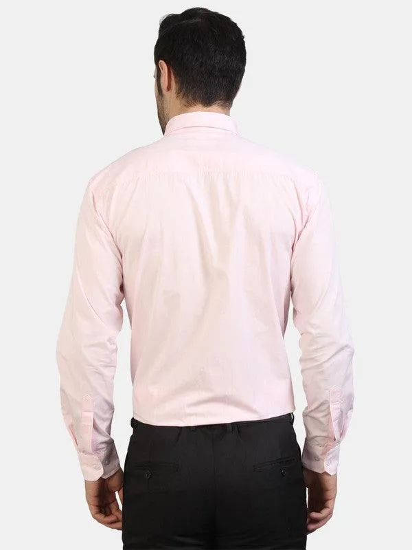 Life Roads full sleeve formal pink cotton shirt for Men and boy