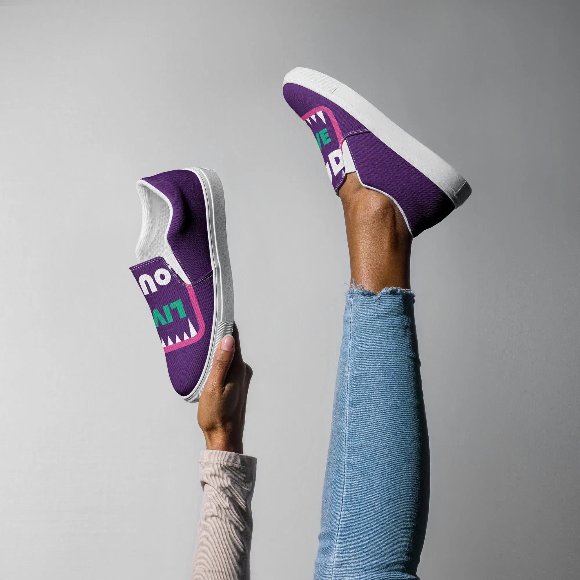 LIVE LOUD Women’s Slip-On Canvas Shoes