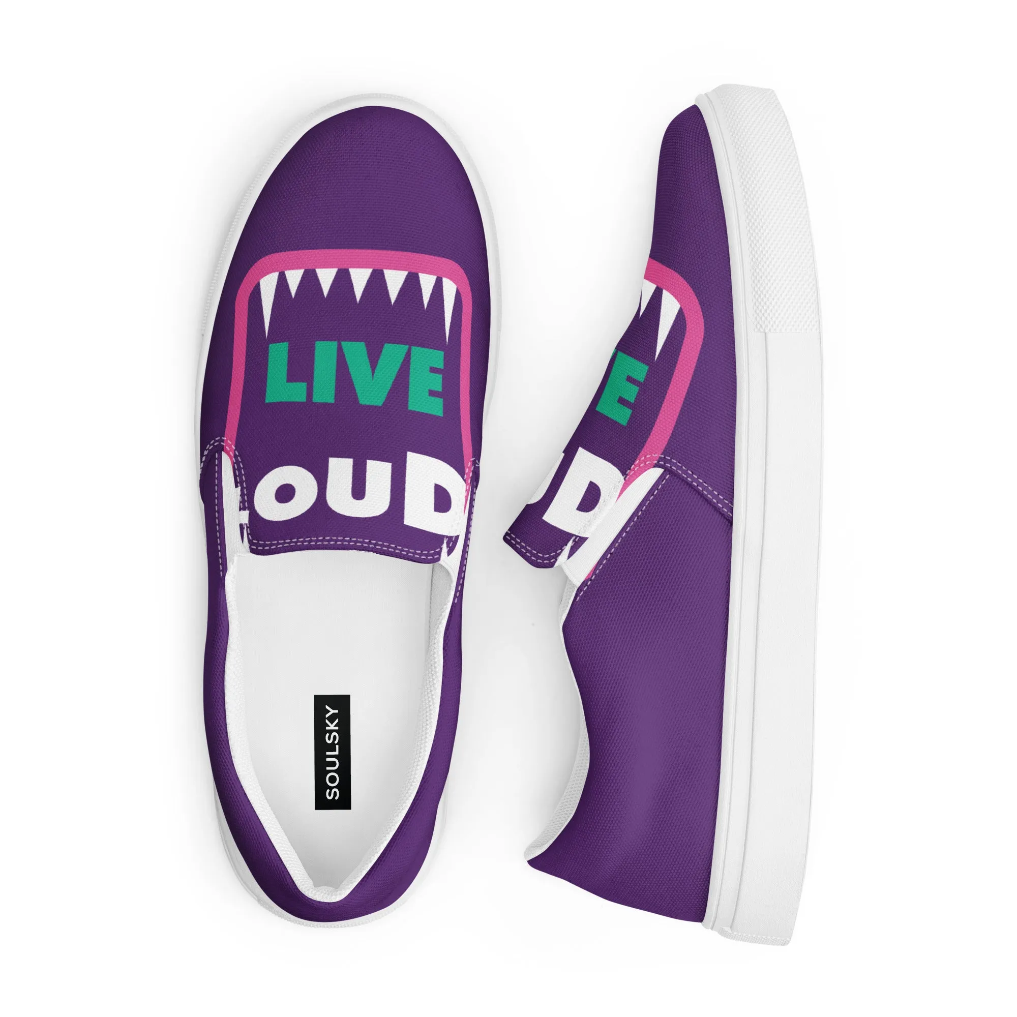 LIVE LOUD Women’s Slip-On Canvas Shoes