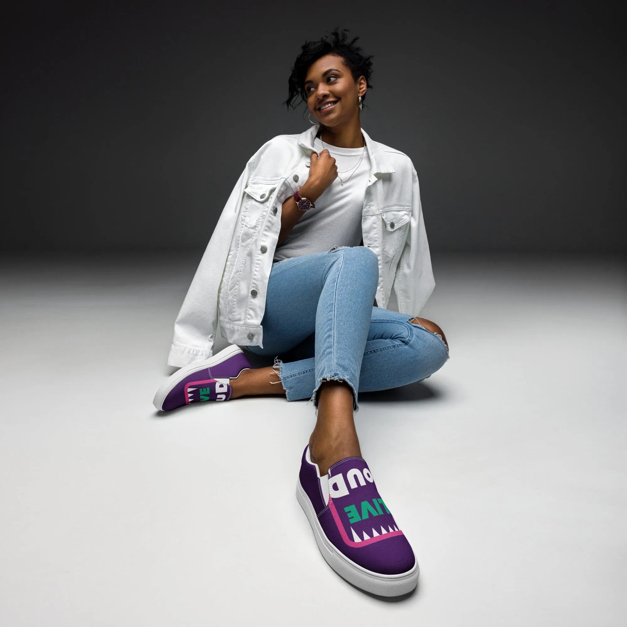 LIVE LOUD Women’s Slip-On Canvas Shoes