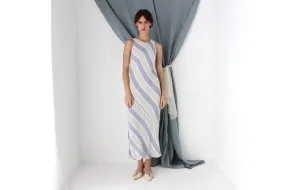 MADE IN ITALY Pure Italian Linen Bias Cut Dress