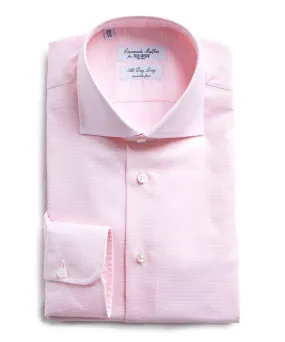 Maffeis No Wrinkle Dress Shirt Pink Nailhead Solid