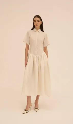 Mena Shirt Dress in Cream