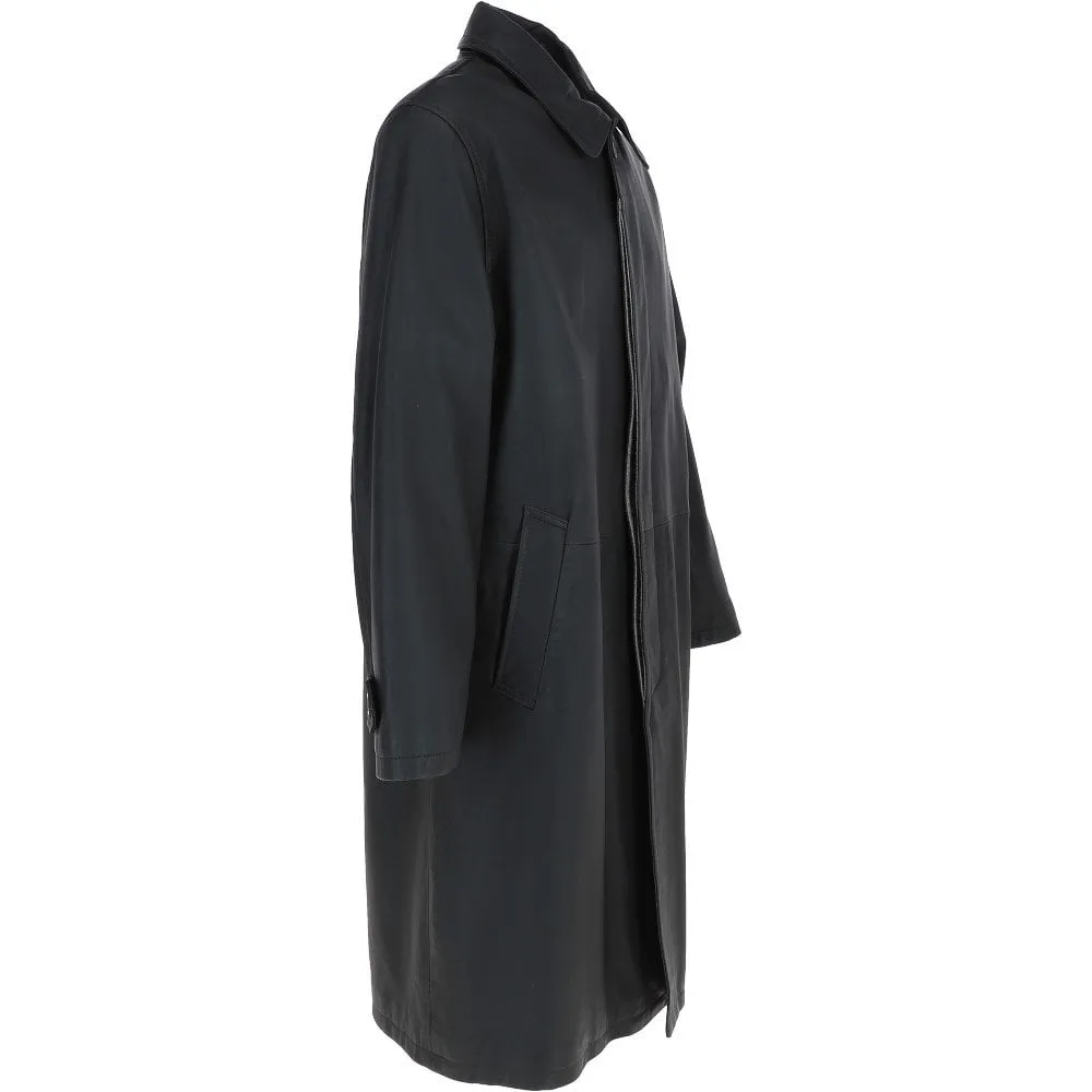 Men's Black Genuine Lambskin Overcoat Jacket