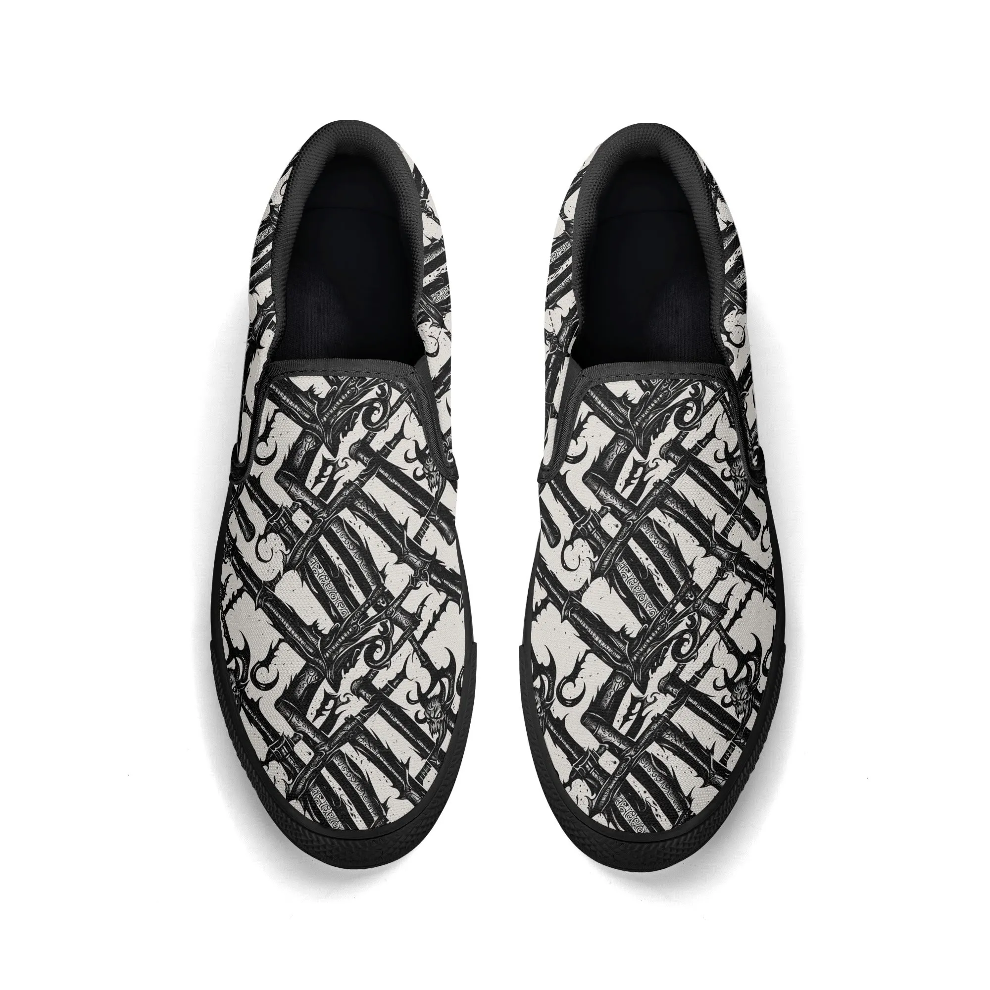 Mens Devil Veins Rubber Slip On Shoes