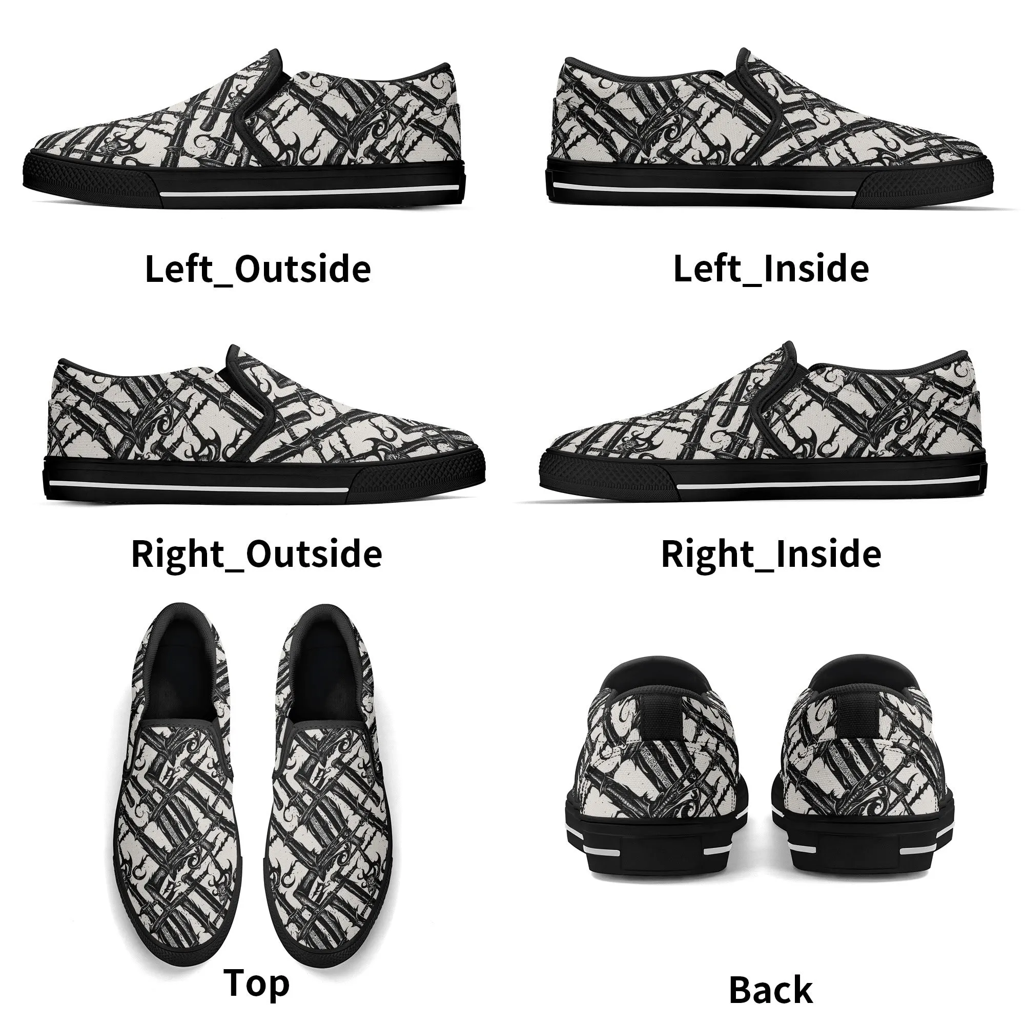 Mens Devil Veins Rubber Slip On Shoes