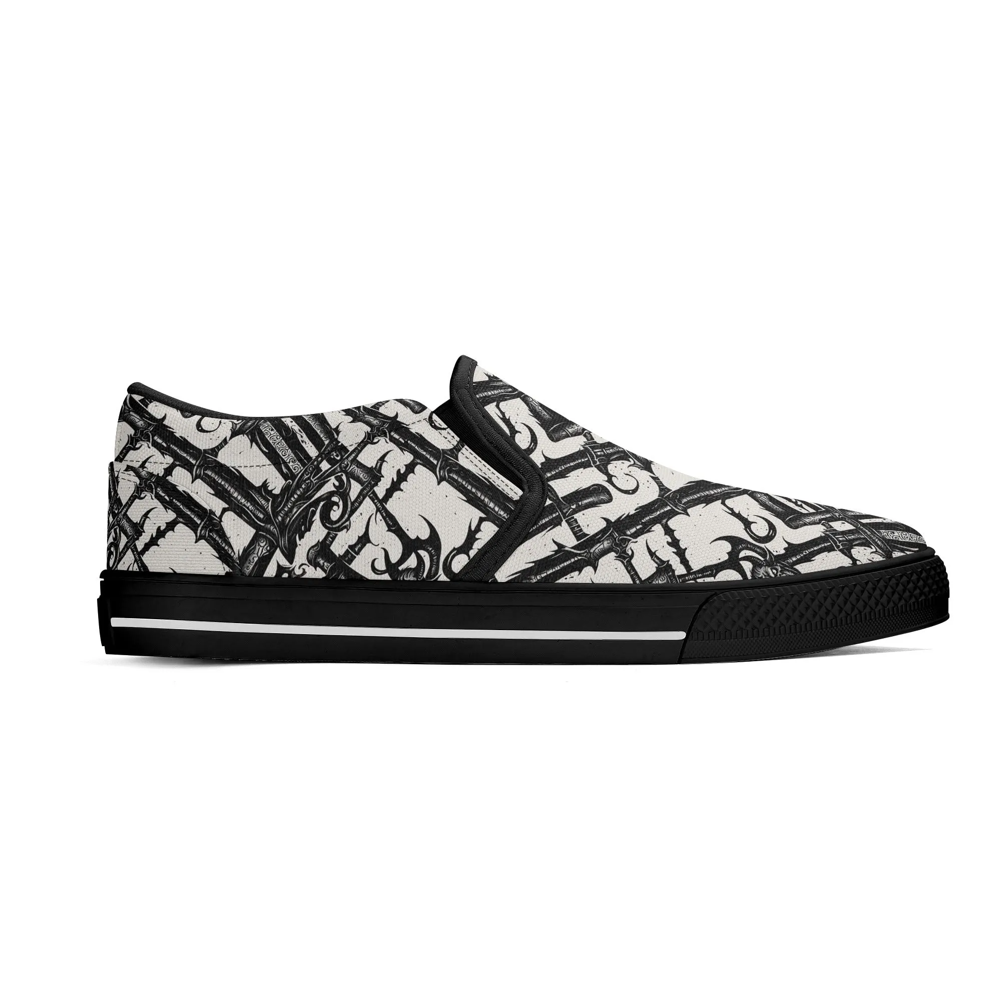 Mens Devil Veins Rubber Slip On Shoes
