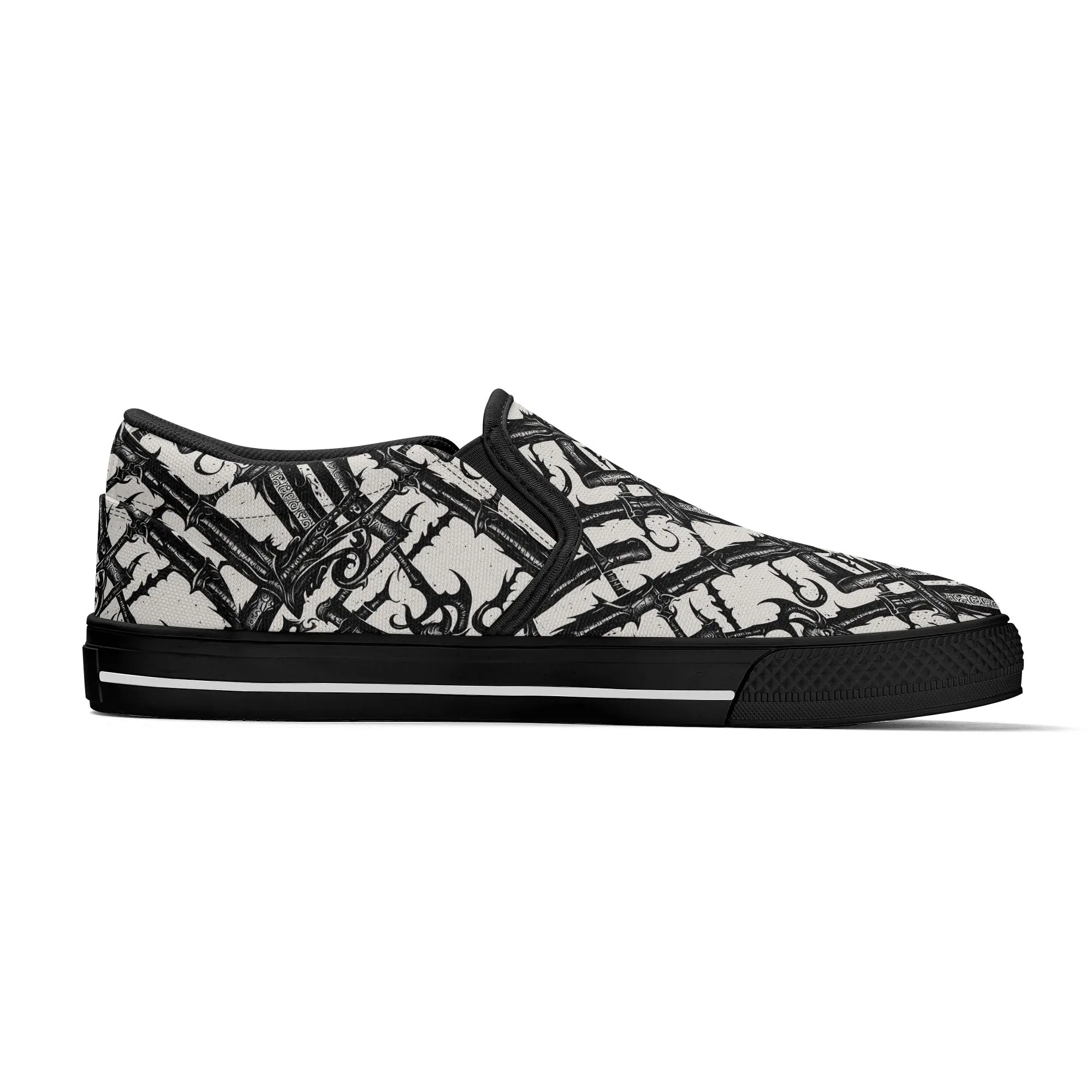 Mens Devil Veins Rubber Slip On Shoes