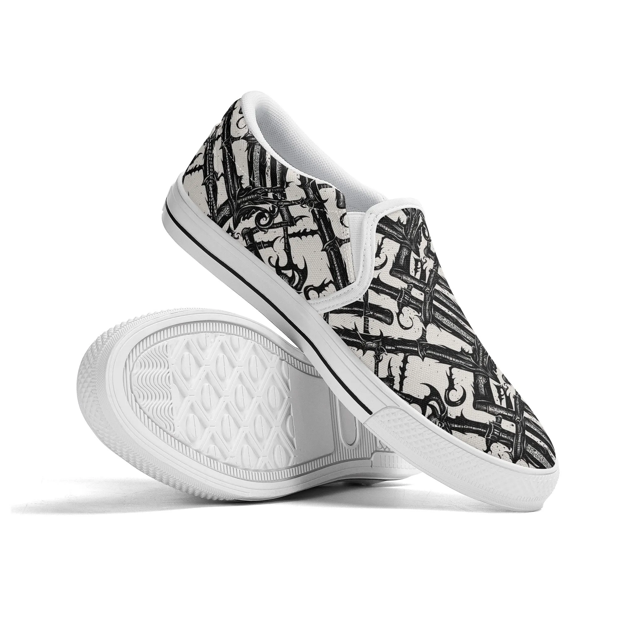Mens Devil Veins Rubber Slip On Shoes