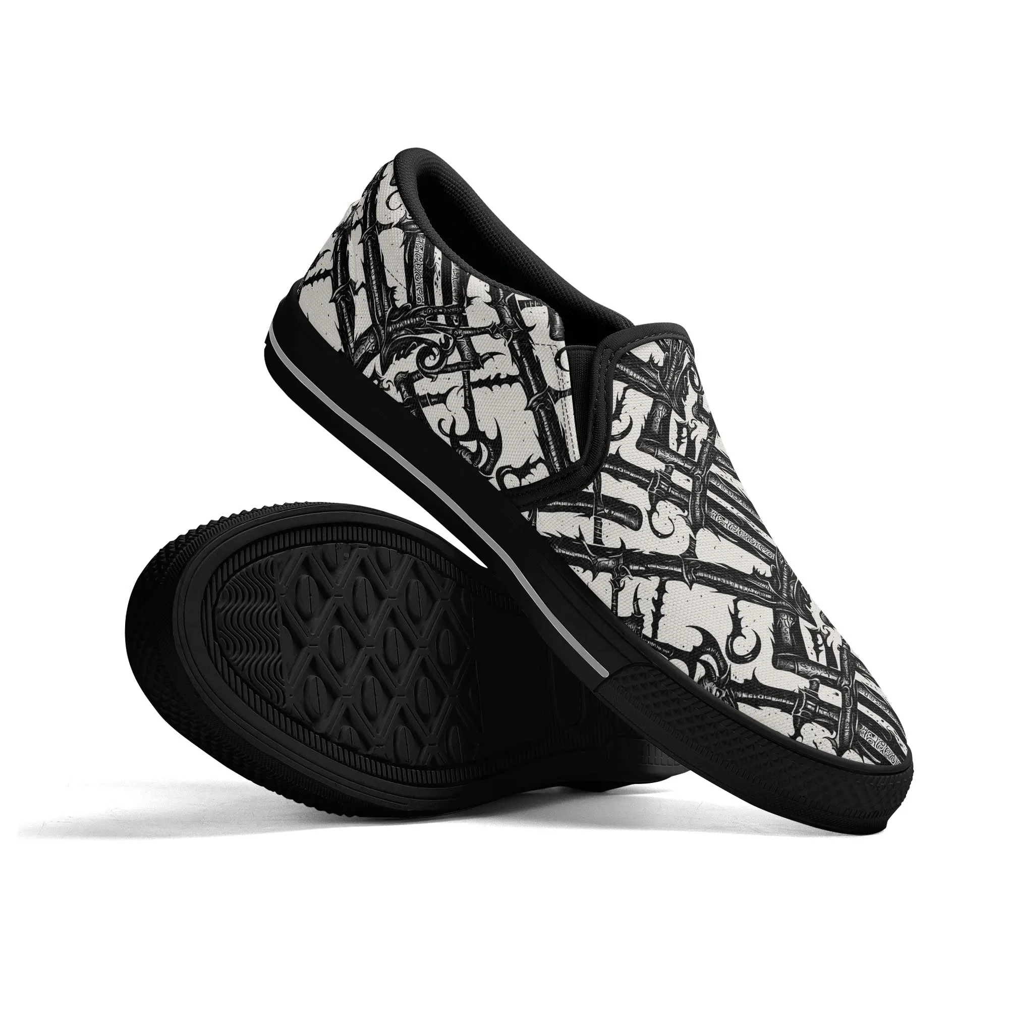 Mens Devil Veins Rubber Slip On Shoes