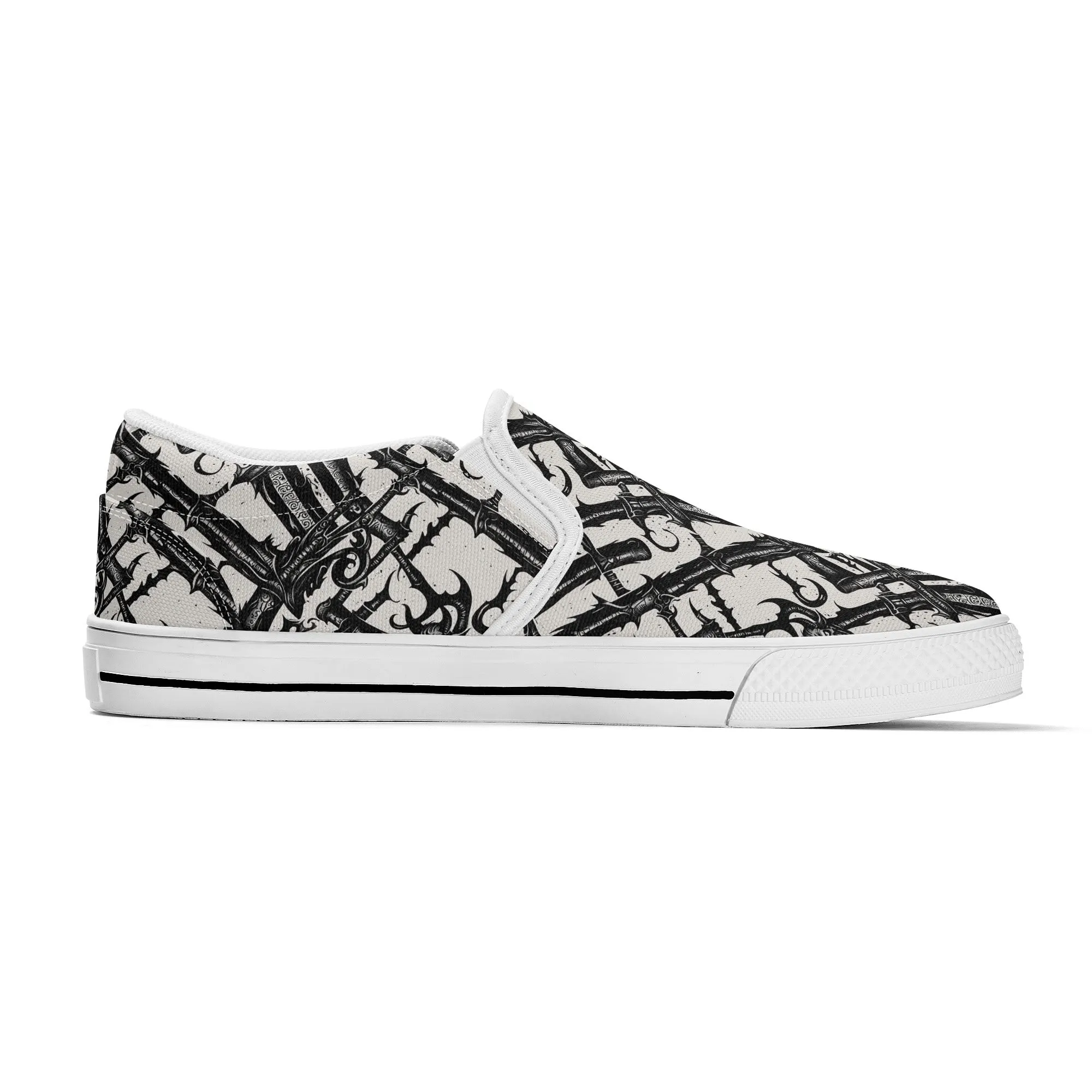 Mens Devil Veins Rubber Slip On Shoes