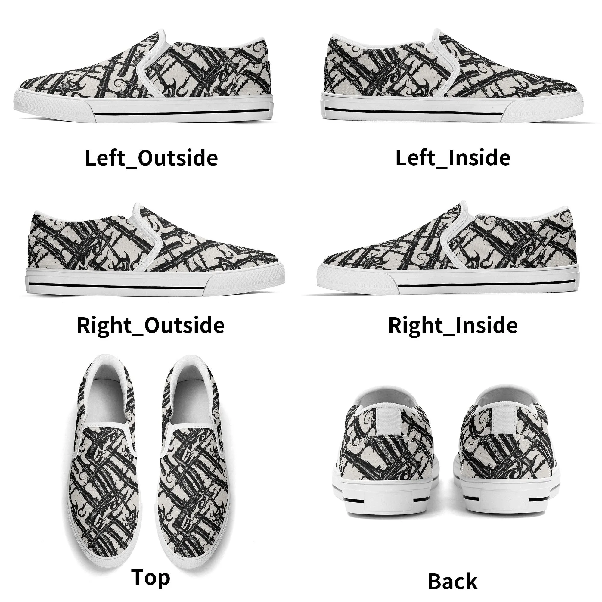 Mens Devil Veins Rubber Slip On Shoes