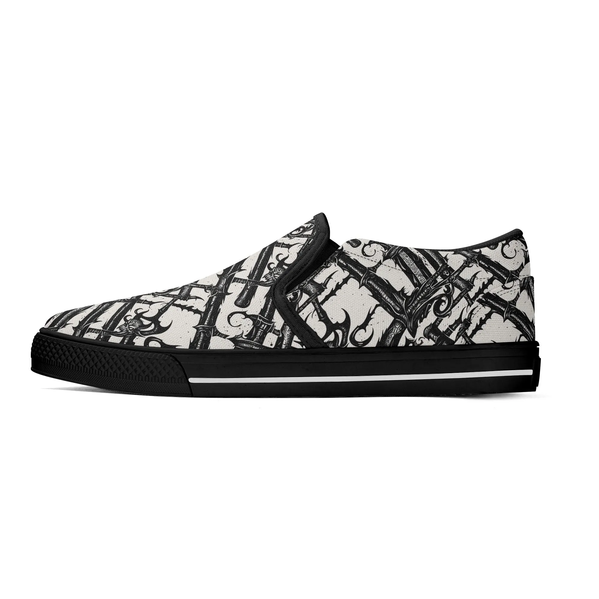 Mens Devil Veins Rubber Slip On Shoes