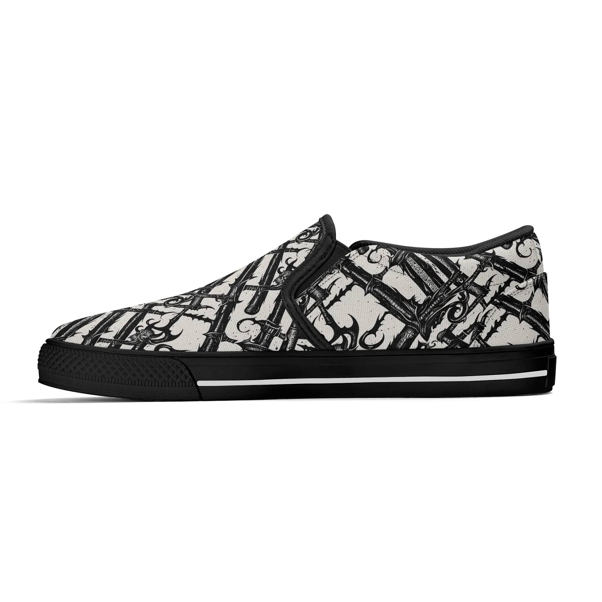 Mens Devil Veins Rubber Slip On Shoes