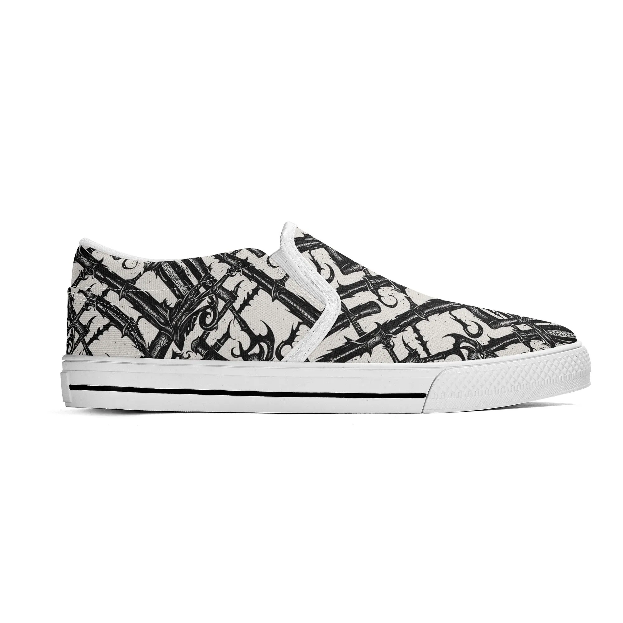 Mens Devil Veins Rubber Slip On Shoes
