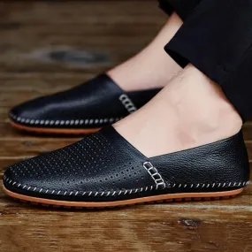 Men's Genuine Leather Slip-Ons