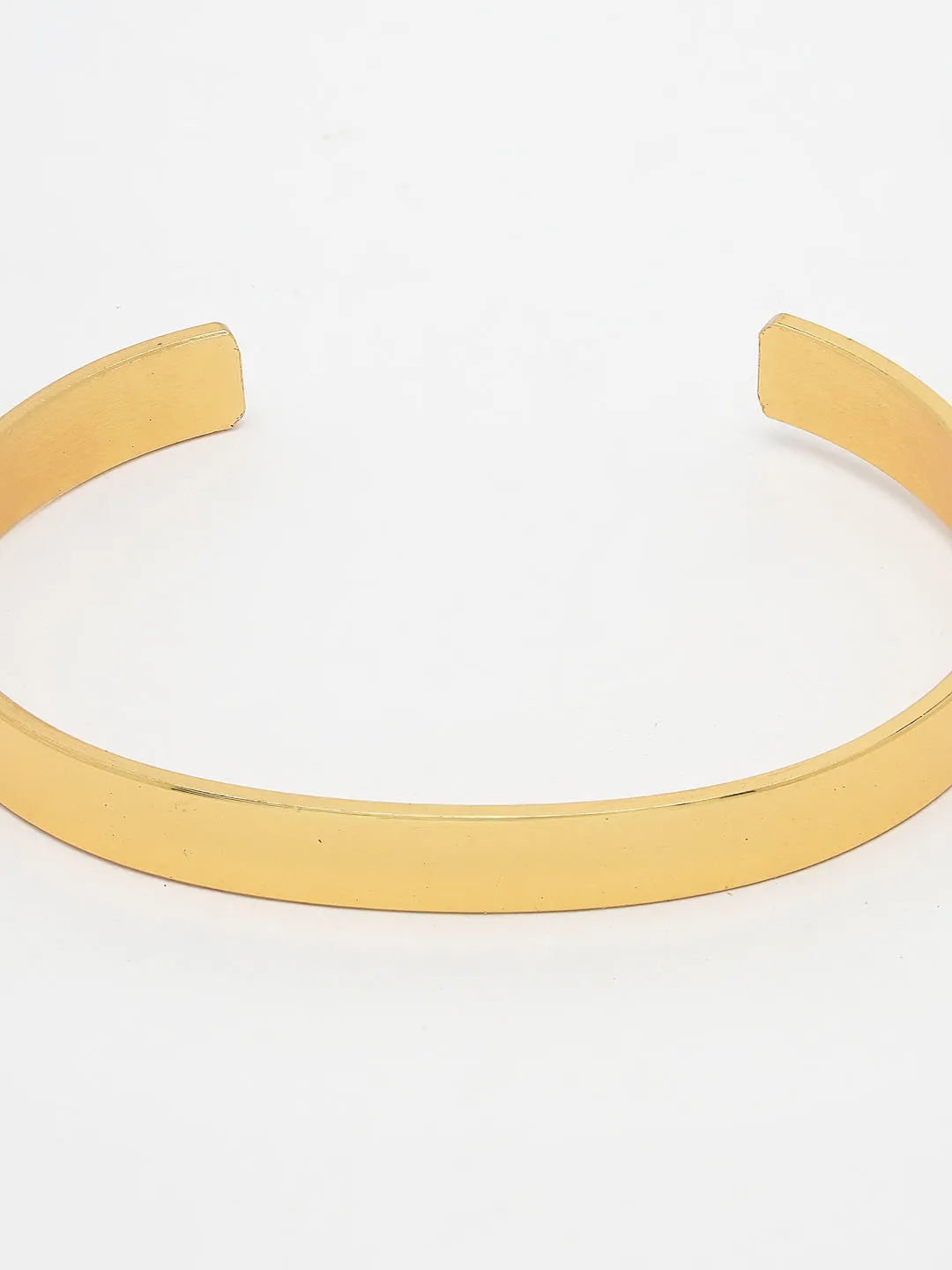 Men's Gold Stainless Steel Cuff Bracelet - NVR