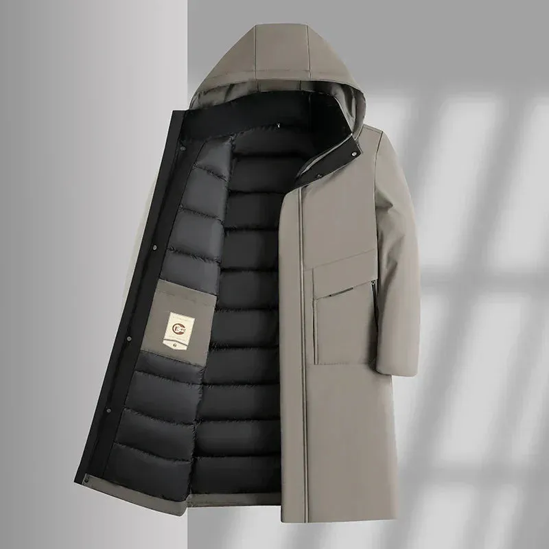 Men's hardshell winter parka with insulation