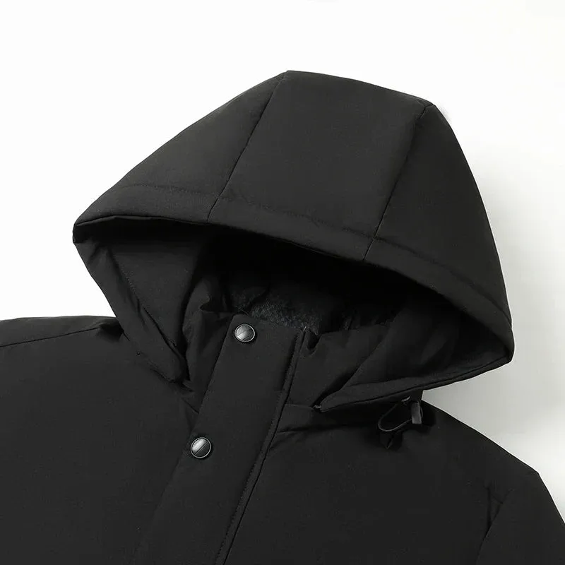 Men's hardshell winter parka with insulation